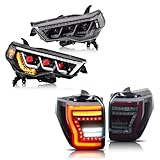 For Toyota 4Runner Headlights/Taillights Assembly,Tail/Rear/BackLights for 5th Gen 4 runner 2010-2022,Devil Eyes Headlights/Headlamps fit for 2014-2022 4runner TRD/Limited/Off-Road/SR5/Sport/Nightsh