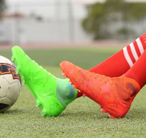 Unisex's AG Cleats Training Football Sneakers Sports Non-Slip Long Studs High-Top Soccer Shoes for Youth2