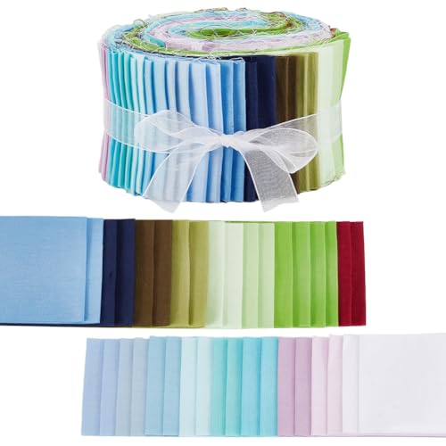 Ahandmaker 36 Stück Jelly Roll Stoffstreifen