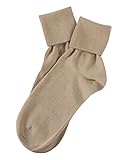 National Comfort-Plus Cotton Socks - All-Natural Feel; Flat Toe Seam, Seamless Bottom Heel, Yarn-Dyed Everyday Comfort Socks, Khaki, 9, 3-pk