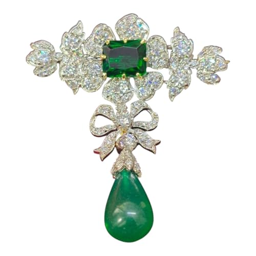 Art Deco Brooch Pin for Women in 925 Sterling Silver