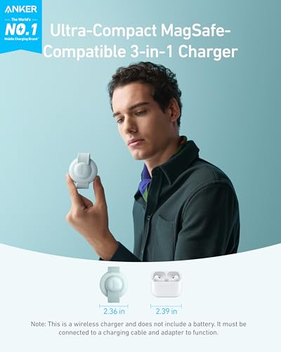 Anker MagGo 3-in-1 Charger (UFO, Qi2 15W Foldable Travel Station, A25M8) — view 2