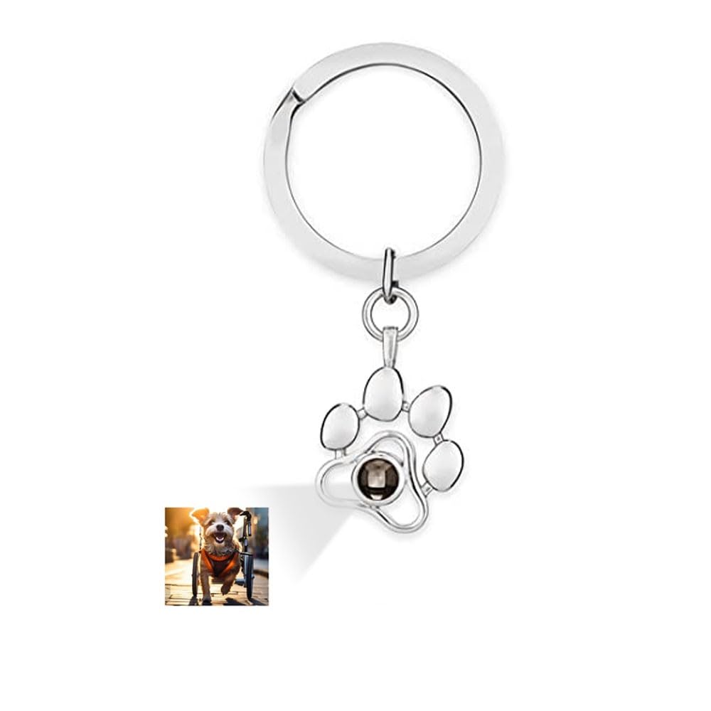 Glooraca Women's Style 2 Personalized Keychain With Picture Inside Custom Photo Keychains Customized Projection Keyring Gifts For Men (Style 2)