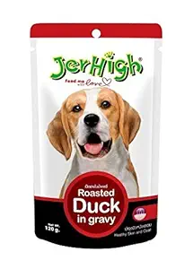 JerHigh Wet Dog Food, Roasted Duck in Gravy, 120 g (Pack of 6)