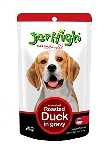 JerHigh Wet Dog Food, Roasted Duck in Gravy, 120 g (Pack of 12) with Key Chain (B06XHFTT59) Amazon Price History, Amazon Price Tracker
