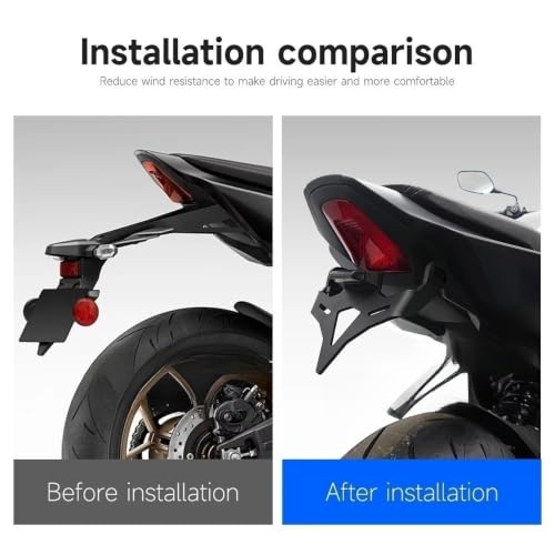 Support de plaque moto LED à queue courte et bien rangé pour CB 650 R