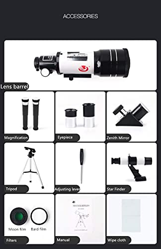 Telescopio refractor 70mm 15X-150X con trípode y mochila miniatura 2