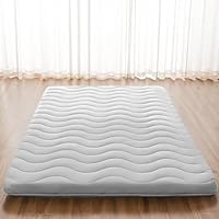 Japanese Futon Floor Mattress, 100% High Density Comfortable Foam, 3.5\" Thicken Foldable Mattress Tatami Mat Sleeping Pad, Ideal for Comfort and Support, Kids Floor Lounger Pillow Bed Sofa (Twin）