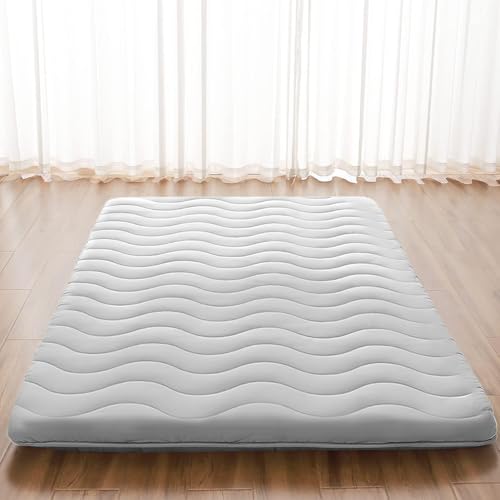 Japanese Futon Floor Mattress, 100% High Density Comfortable Foam, 3.5' Thicken Foldable Mattress...