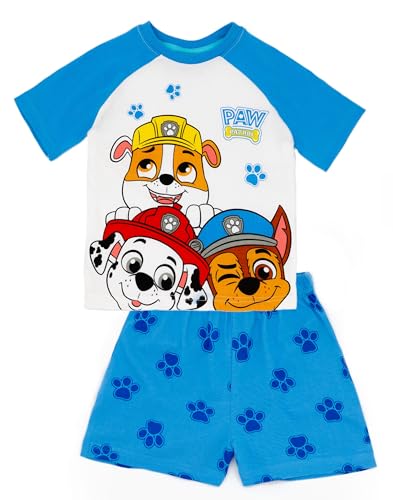 Paw Patrol Boys Pajama Set | Kids T-Shirt & Shorts PJs Loungewear | Chase Rubble Marshall Pajama Nightwear Gift for Children
