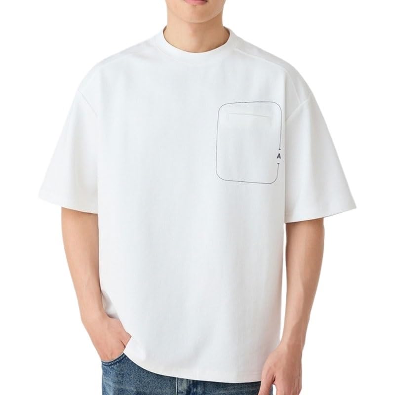 T-Shirt à la Mode pour Homme Léger et Respirant en Pur Coton Premium