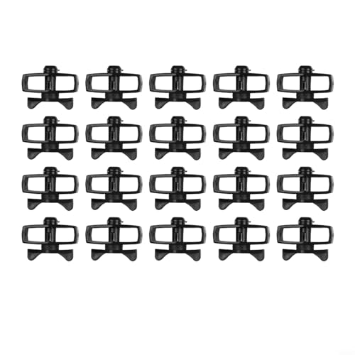 Tensor de valla de alambre con mango giratorio, construcción de plástico para una fácil tensión de malla de alambre y cuerdas (negro)