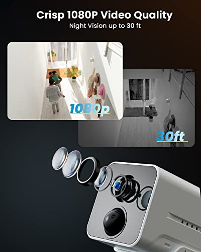 Image of ieGeek Indoor Camera - WiFi Indoor Security Camera Wireless with Phone APP, 1080P Indoor Security Camera for Baby /Pet /Elder, Night Vision, 2-Way Audio, PIR Motion Detection, Cloud & SD Card Storage
