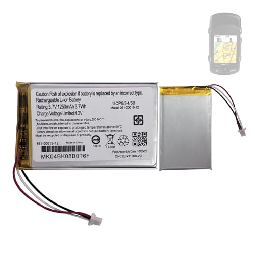 HIGHAKKU Batería de repuesto 361 00019 12 compatible con Gar min Edge 705, Edge 605, Nüvi 465 GPS Navigation Navi