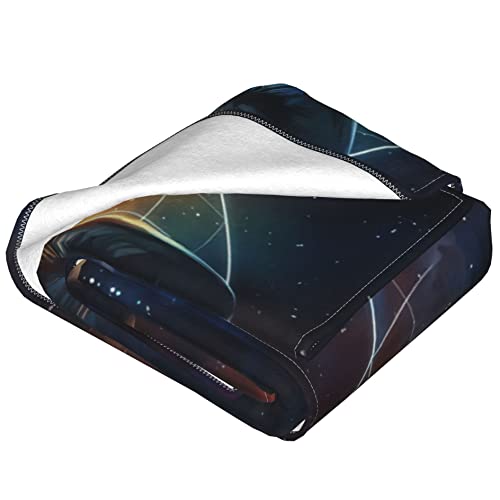 Wolf Constellation Blanket Soft Lightweight Flannel Throw Blankets Bedding For Sofa Living Bedroom Decor For Kids Teens Adults Gifts 60"X50" #TOP2