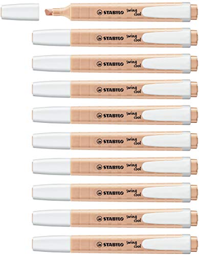 Highlighter - STABILO swing cool Pastel Box of 10 Creamy Peach
