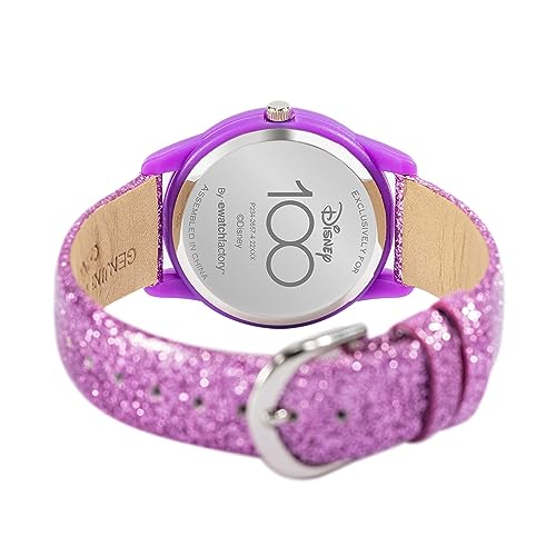 Disney 100 Kids' Plastic Time Teacher Analog Quartz Leather Strap Watch2