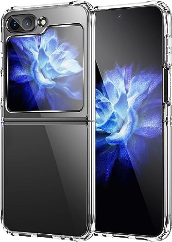 Image of for Samsung Galaxy Z Flip 5,Samsung Galaxy Z Flip 5 Phone Case Clear Transparent TPU Shock-Absorption Flexible Cell Phone Cover for Samsung Galaxy Z Flip 5 - Transparent