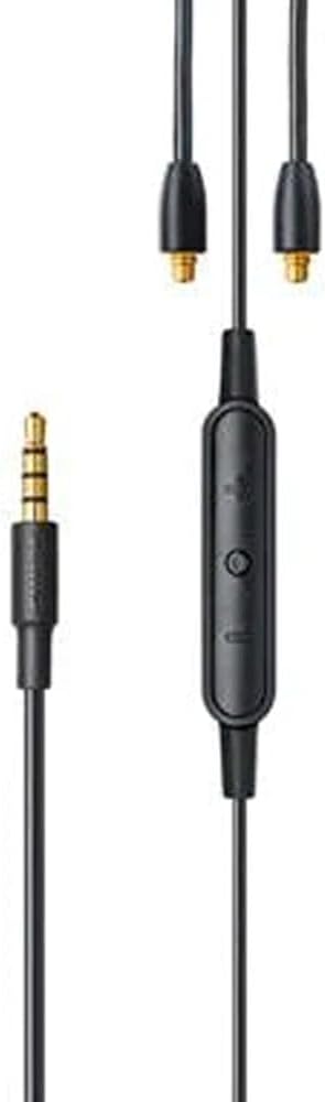 Shure RMCE-UNI Universal Communication Cable for Detachable SE Sound Isolating Earphones -Black