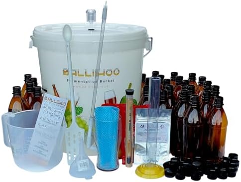 BALLIIHOO Complete Home Brew Equipment Starter Set - with Bottles