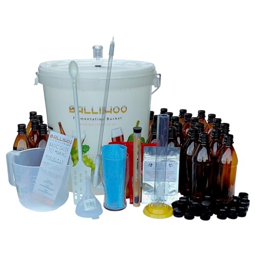 BALLIIHOO Complete Home Brew Equipment Starter Set - with Bottles