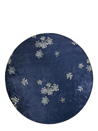 ESSENZA Teppich Lauren Indigo Blue, Ø 180 cm - 60% Polyester, 30%...