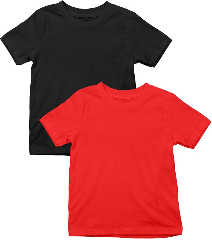 Image of XENOVAURBAN Kids Unisex Combo Round Neck Cotton T-Shirt - P
