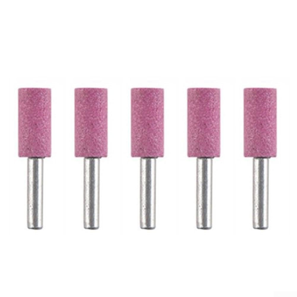 Mole abrasive con cilindri in pietra montati su gambo da 6 mm per lucidatura giada legno metallo (6 x 10)