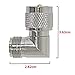 PL259 Right Angle, 2 Pack UHF Male to Female Coax Connector Adapter, 90 Degree Elbow for CB Ham Radio Antenna, Coaxial Cable