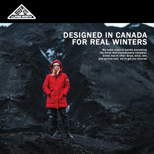 ALPINE NORTH Kootney Women’s Vegan Down Mid-Length Parka – Insulated, Water-Repellent Winter Coat with Hood3