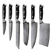 Knife-Set-Damascus-Steel-Knife-Premium-Quality-6-Piece-KnivesFull-Tang-Professional-Chef-Knife-Set-With-G10-Ergonomic-HandleVG-10-Steel-Core-67-Ply-Damascus-SteelBlade-Pattern-Design Knife Set Damascus Steel Knife Premium Quality 6-Piece Knives,Full Tang Professional Chef Knife Set With G10 Ergonomic Handle,VG-10 Steel Core 67 Ply Damascus Steel,Blade Pattern Design