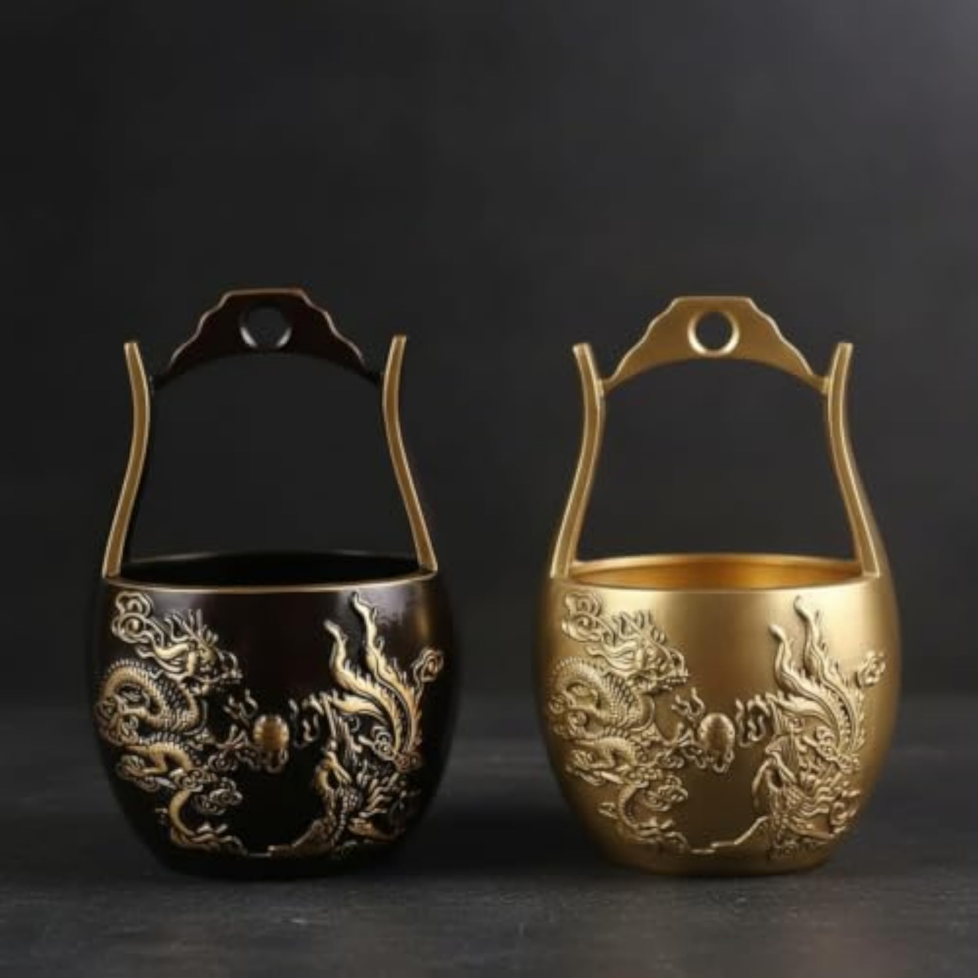 Decorative Brass Bucket with Handle