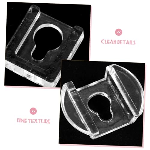 Image of ORFOFE 8pcs Frame Hangers Mirror Brackets Hanger Clip Furniture Acrylic Mirror Hanging Clip Shelf Glass Holder Clamps Keyhole Hangers for Picture Frame Hidden Buckle Heavy