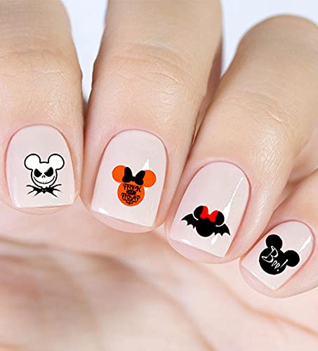 Halloween Mickey Clear Vinyl Peel and Stick Nail Decals (NOT Waterslide) by One Stop Nails V1.