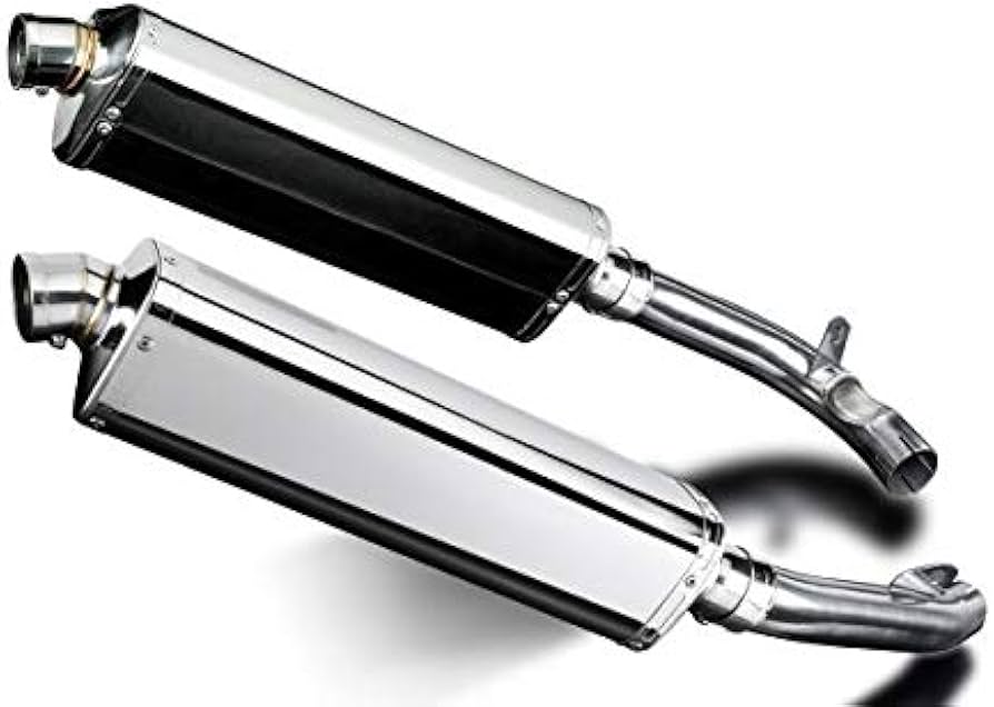 Amazon | DELKEVIC スリップオンステンレストライオーバルマフラー