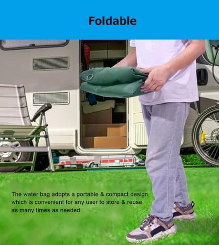 20-1070 Gallon Food Grade Portable Water Bladder Tank, 1000 Gallon Capacity Foldable Water Container Bag for Camping & Emergency (2.5x1.5x1.01m)