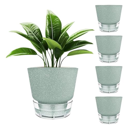 Pots de plante d'auto-arrosage 6 pouces pour éviter l'excès d'eau - 2