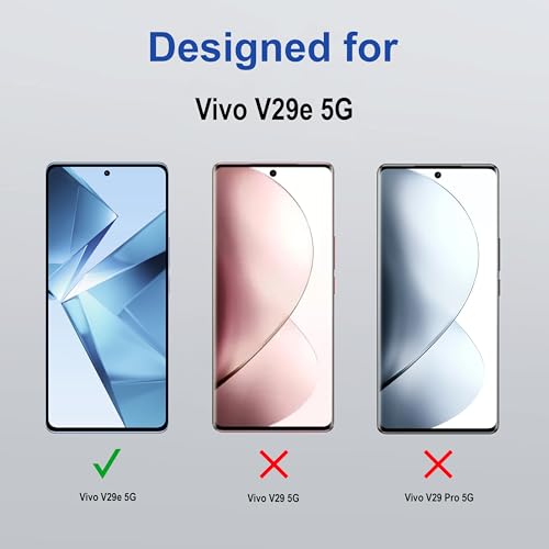 Image of ZAP CASE HD Plus Tempered Glass Screen Protector Compatible for Vivo V29e (Black) Edge to Edge Coverage with Easy Installation Kit