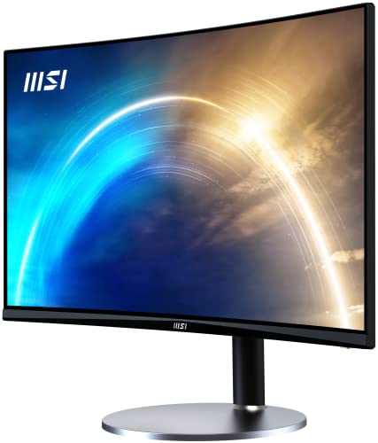 Image of MSI PRO MP272C 27 Inch Full HD Business & Productivity LCD Monitor - Curved Ergonomic, 1920 X 1080, 75 Hz, Eye-Friendly Screen, Built-in Speakers, VESA Mountable, Anti-Flicker, Black
