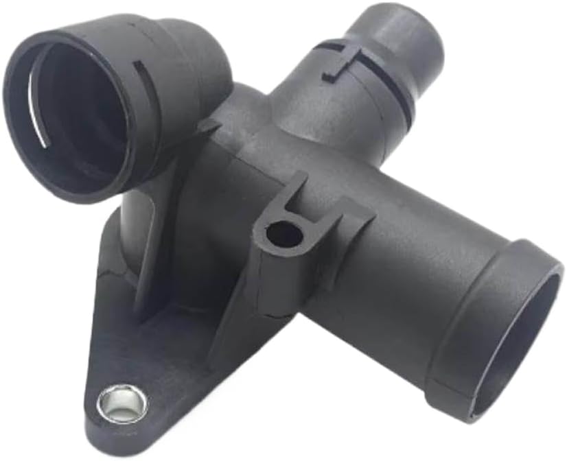 Plastic Thermostat Housing Water Outlet Coolant Flange REAR Compatible With A4 Avant Cabrio B7 B6 8H 8E 2000 2001 2002 2003 2004 2005 2006 2007 2008 2009 06B121132E 06B121132B