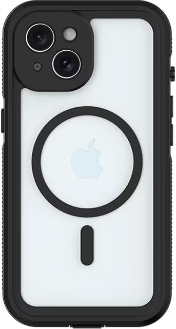 Body Glove Tidal Waterproof Case with Magsafe for iPhone 15 Clear & Black