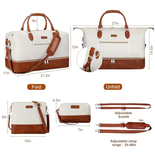 ITIEZY Bolsa De Fim De Semana Para Mulheres Bolsa De Viagem De Viagem Bolsa De Mão Para Passar A Noi
