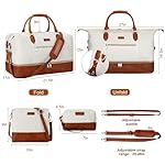 Weekender Bag for Women, Travel Duffel Bag Carry On Overnight Bag with Shoe Compartment Large Nylon Travel Weekend Tote Bag - Image 5