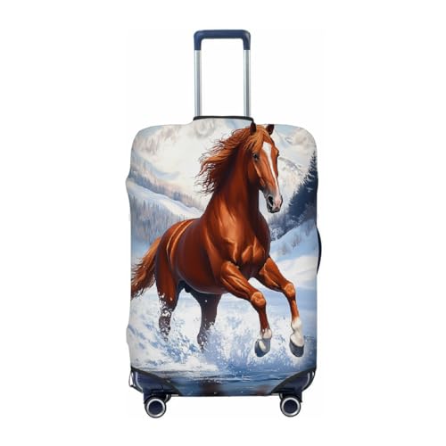Snow Horse Stretchable Luggage Covers for Suitcase TSA Approved, Dust Proof and Scratch Resistant Travel Luggage Protector for Carry On (18-21 in)
