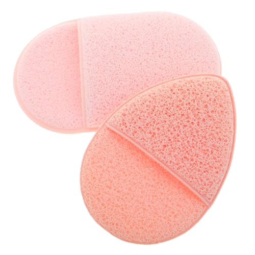 FOYTOKI 2 Pack Face Scrubbers Deep Cleansing Facial Sponges for Women Gentle Makeup Remover Reusable Skin-Friendly Travel-Size