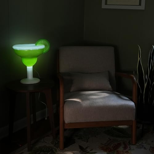 Image of 14.5-Inch Lighted Margarita Novelty Blow Mold Light - Retro Decor with Fun LED Lights for Indoor Use - Quirky Lamp for Kitchen or Party Display