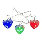 Anhänger Ohrringe - Beleuchteter Tropfenschmuck, Mode-Accessoires mit Retro-Glow, Halsketten-Set, schickes Ornament mit LED-Design, Partygeschenk für Familie, Freunde, besondere Anlässe und Feiern