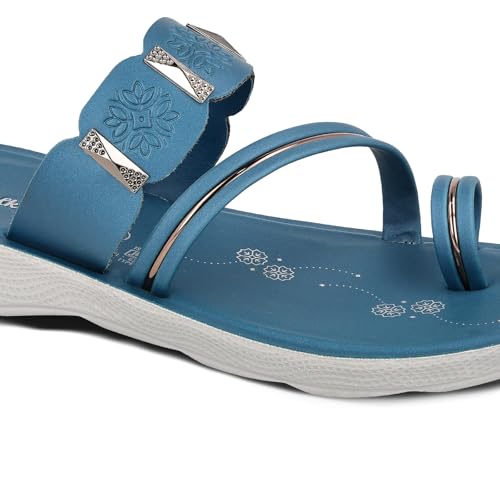 Image of WALKAROO Women's Casual Wedge Sandal|Soft Cushion Footbed&Anti-Slip Outsole,Textured Multi Strap Closure|Stylish,Fashion & comfortable for all day use|W7673