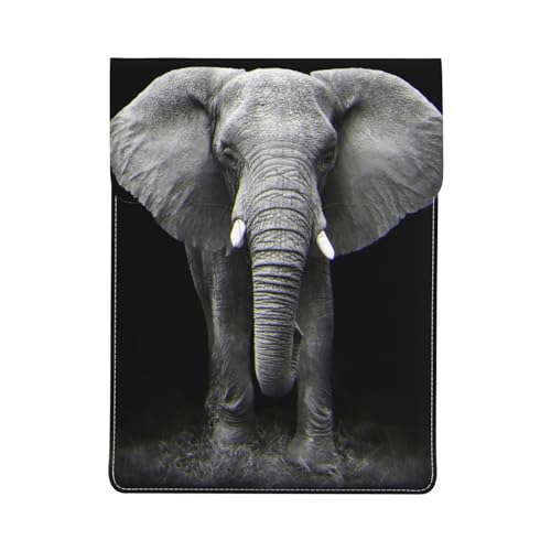 Housse ordinateur 13" en cuir anti-rayures étui rigide éléphant gris