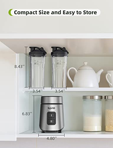 Syvio Blender For Shakes And Smoothies, 600W Personal Blender, Smoothie Blender With 2 Speed Control, Bullet Blender With 2 Bpa-Free 20Oz Sport Cup #TOP5